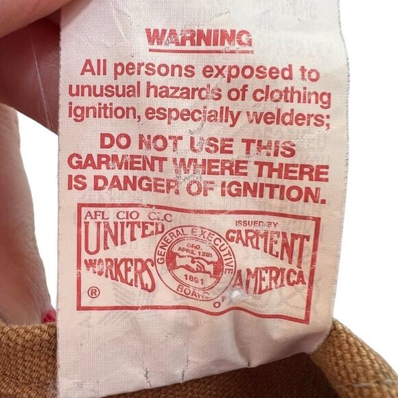 Carhartt Vintage Men's Quilted Lined Double Knee Overalls Brown Size 40 x 28 - Picture 9 of 13